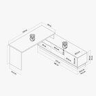 Escrivaninha Mesa Escritório Em L Executiva 170x180cm Com Bal