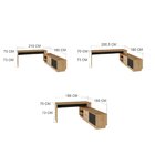 Escrivaninha Mesa Escritório Em L Executiva 200x180cm Com Bal