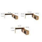 Escrivaninha Mesa Escritório Em L Executiva Com Balcão Cayman