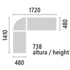 Escrivaninha Mesa Escritório Em L Max 172cm Cinamomo E Areia