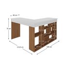 Escrivaninha Mesa Escritório Em L Montecello 8 Nichos 115,5cm