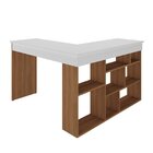 Escrivaninha Mesa Escritório Em L Montecello 8 Nichos 115,5cm