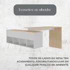 Escrivaninha Mesa Escritório Em L Pés Metálicos Dubai 1 Porta