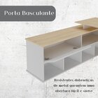 Escrivaninha Mesa Escritório Em L Pés Metálicos Dubai 1 Porta