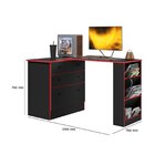 Escrivaninha Mesa Escritório Em L Retrátil Com Cômoda Módulos