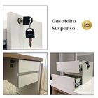 Escrivaninha Mesa Escritório Em L Retrô Gold Com 145cm Branco