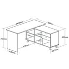 Escrivaninha Mesa Escritório Em L Retrô Gold Com 4 Gavetas Ol