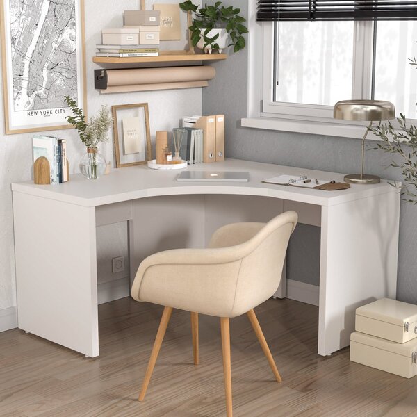 Escrivaninha Mesa Escritório Em L Tamburato Acabamento Em Bp