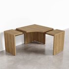 Escrivaninha Mesa Escritório Em L Tamburato Acabamento Em Bp