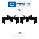 Escrivaninha Mesa Escritório Em L Thor 2 Gavetas 150cm Espres