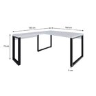 Escrivaninha Mesa Escritório Em L Yon Diretor 150x70x75 Branc