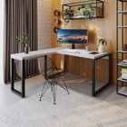 Escrivaninha Mesa Escritório Em L Yon Diretor 150x70x75 Branc