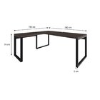 Escrivaninha Mesa Escritório Em L Yon Presidente 190x70x75 70