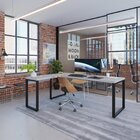 Escrivaninha Mesa Escritório Em L Yon Presidente 190x70x75 Br