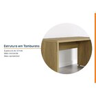 Escrivaninha Mesa Escritório Em Tamburato Acabamento Em Bp 12