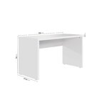 Escrivaninha Mesa Escritório Em Tamburato Acabamento Em Bp 13