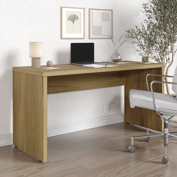 Escrivaninha Mesa Escritório Em Tamburato Acabamento Em Bp 15