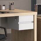 Escrivaninha Mesa Escritório Em Tamburato Com 180cm Carvalho