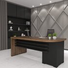 Escrivaninha Mesa Escritório Em Tamburato Com 180cm Charuto E