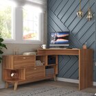 Escrivaninha Mesa Escritório Escrivaninha Em L Retrô 136x120c