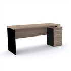 Escrivaninha Mesa Escritório Estação De Trabalho 3 Gavetas Co