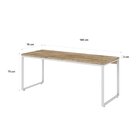 Escrivaninha Mesa Escritório Estilo Diretor Kuadra 180cm Indu