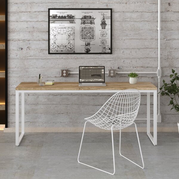 Escrivaninha Mesa Escritório Estilo Diretor Kuadra 180cm Indu