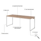 Escrivaninha Mesa Escritório Estilo Industrial Diretor 180cm