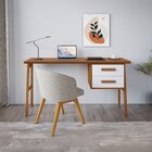 Escrivaninha Mesa Escritório Estruturada Em 2 Gavetas 130cm P