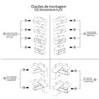 Escrivaninha Mesa Escritório Flex Para Home Office Com 2 Port