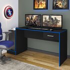 Escrivaninha Mesa Escritório Gamer 1 Gaveta Com Suporte Para