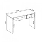 Escrivaninha Mesa Escritório Gávea Com Gaveta 127cm Freijó
