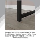 Escrivaninha Mesa Escritório Genova Plus 80cm Preto E Imbuia