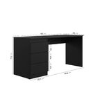 Escrivaninha Mesa Escritório Hera 3 Gavetas 163cm Cabecasa Ma