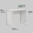Escrivaninha Mesa Escritório Home Office 90cm Morada Branca