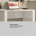 Escrivaninha Mesa Escritório Home Office 90cm Morada Branca