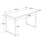 Escrivaninha Mesa Escritório Industrial 120cm 2 Gavetas Kuadr