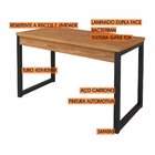 Escrivaninha Mesa Escritório Industrial 120cm Oficce Preto Fo
