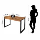 Escrivaninha Mesa Escritório Industrial 120cm Oficce Preto Fo