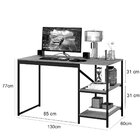 Escrivaninha Mesa Escritório Industrial 2 Prateleiras 130cm S