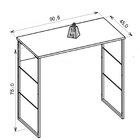 Escrivaninha Mesa Escritório Industrial 90cm Fabrick Mel/preto