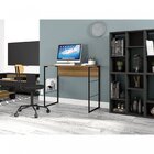 Escrivaninha Mesa Escritório Industrial 90cm Fabrick Mel/preto