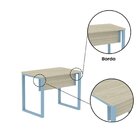 Escrivaninha Mesa Escritório Industrial 90cm P25 Castanheira/