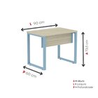 Escrivaninha Mesa Escritório Industrial 90cm P25 Castanheira/