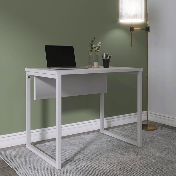 Escrivaninha Mesa Escritório Industrial 90cm Pe25 Cinza