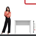 Escrivaninha Mesa Escritório Industrial 90cm Pe25 Cinza/branco