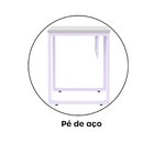 Escrivaninha Mesa Escritório Industrial 90cm Pe25 Cinza/lilás