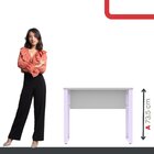 Escrivaninha Mesa Escritório Industrial 90cm Pe25 Cinza/lilás