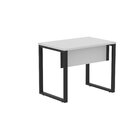 Escrivaninha Mesa Escritório Industrial 90cm Pe25 Cinza/preto