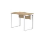 Escrivaninha Mesa Escritório Industrial 90cm Pe25 Noce/branco
